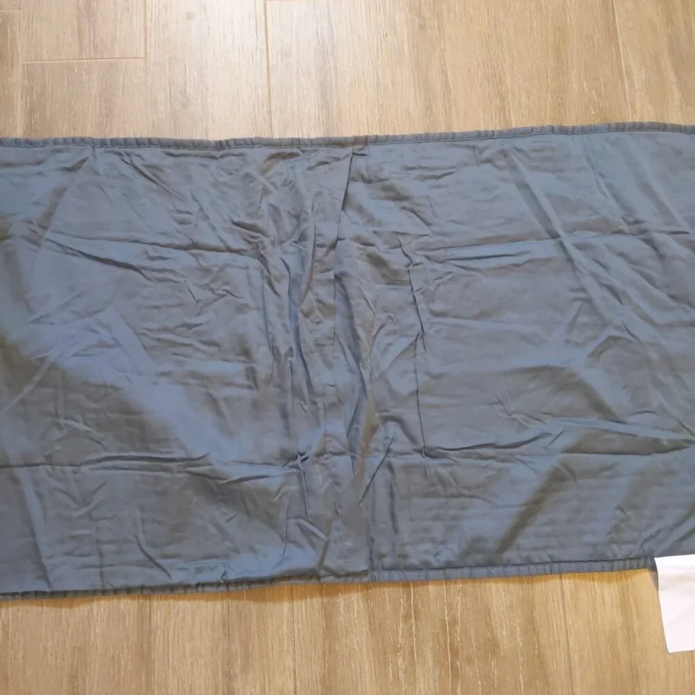 West Elm Silky TENCEL Pick Stitch Quilt King Sham Dark Blue